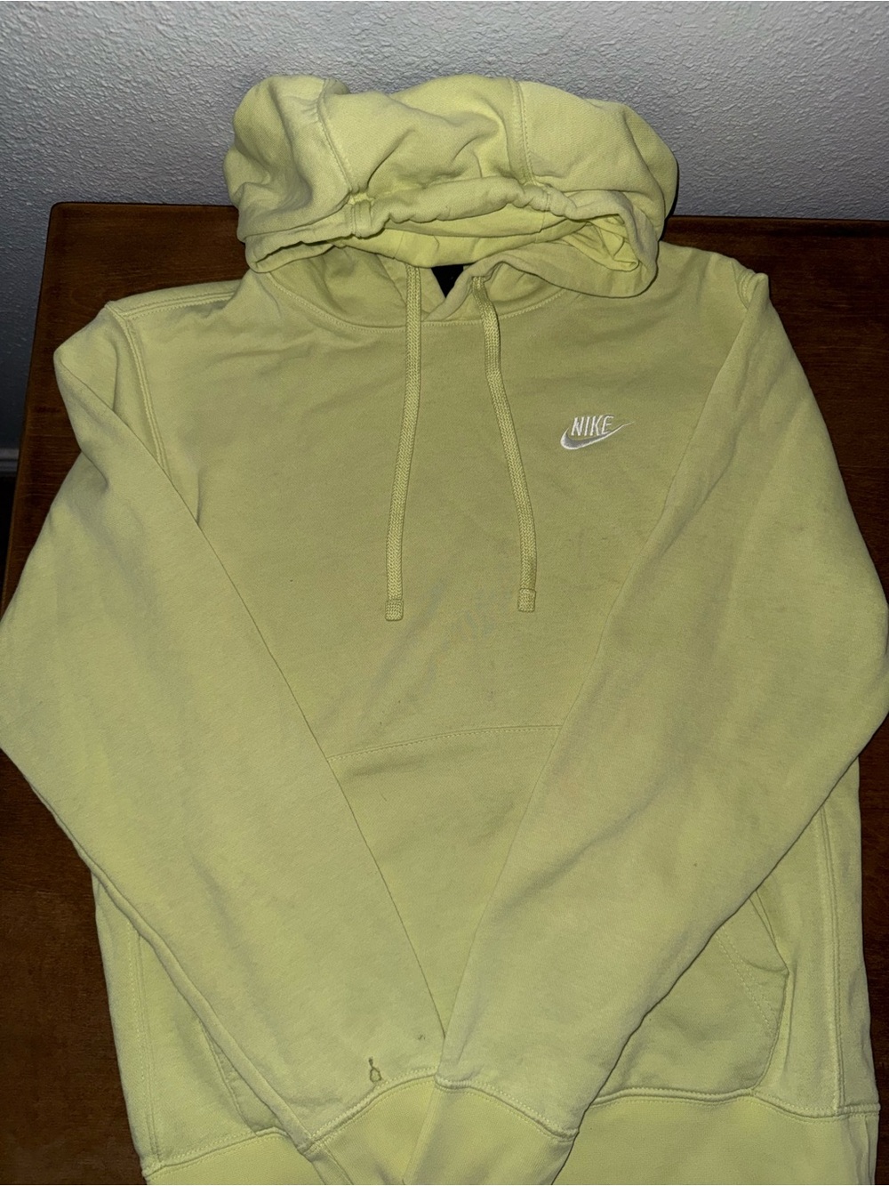 Nike Men’s Pale Yellow Crewneck Hoodie